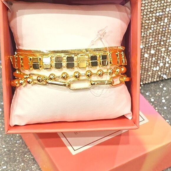Rush By Denis & Charles 4Strand Gold Bangle Bracelet - Picture 1 of 6